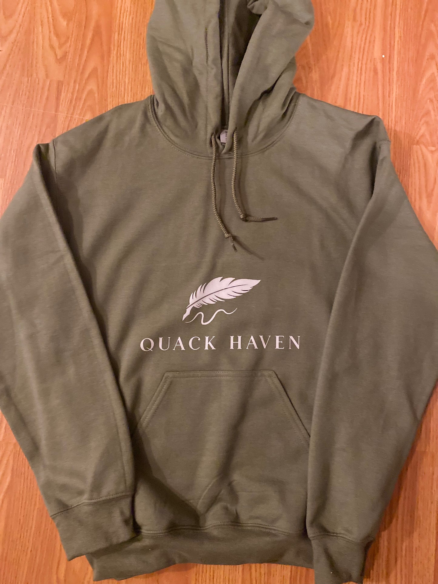 Quack Haven Hoodie - Military Green