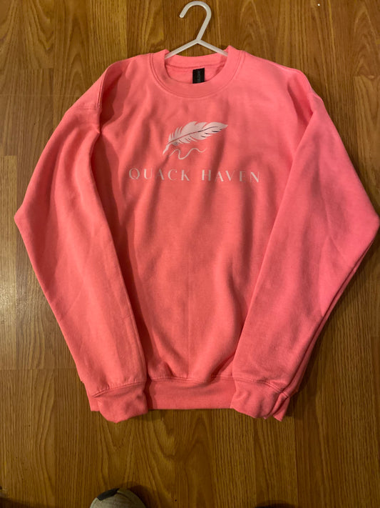 Youth-Quack Haven Crew Sweatshirt-Pink