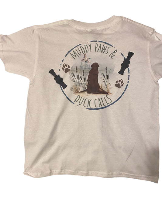 Youth Muddy Paws T-Shirt - White